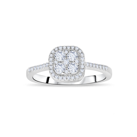 0,39 ct. Baguette Diamond Ring w/14K Gold