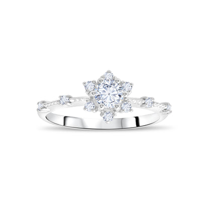 0,46 ct. Baguette Diamond Ring w/14K Gold