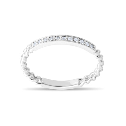 0,09 ct. Baguette Diamond Ring w/14K Gold