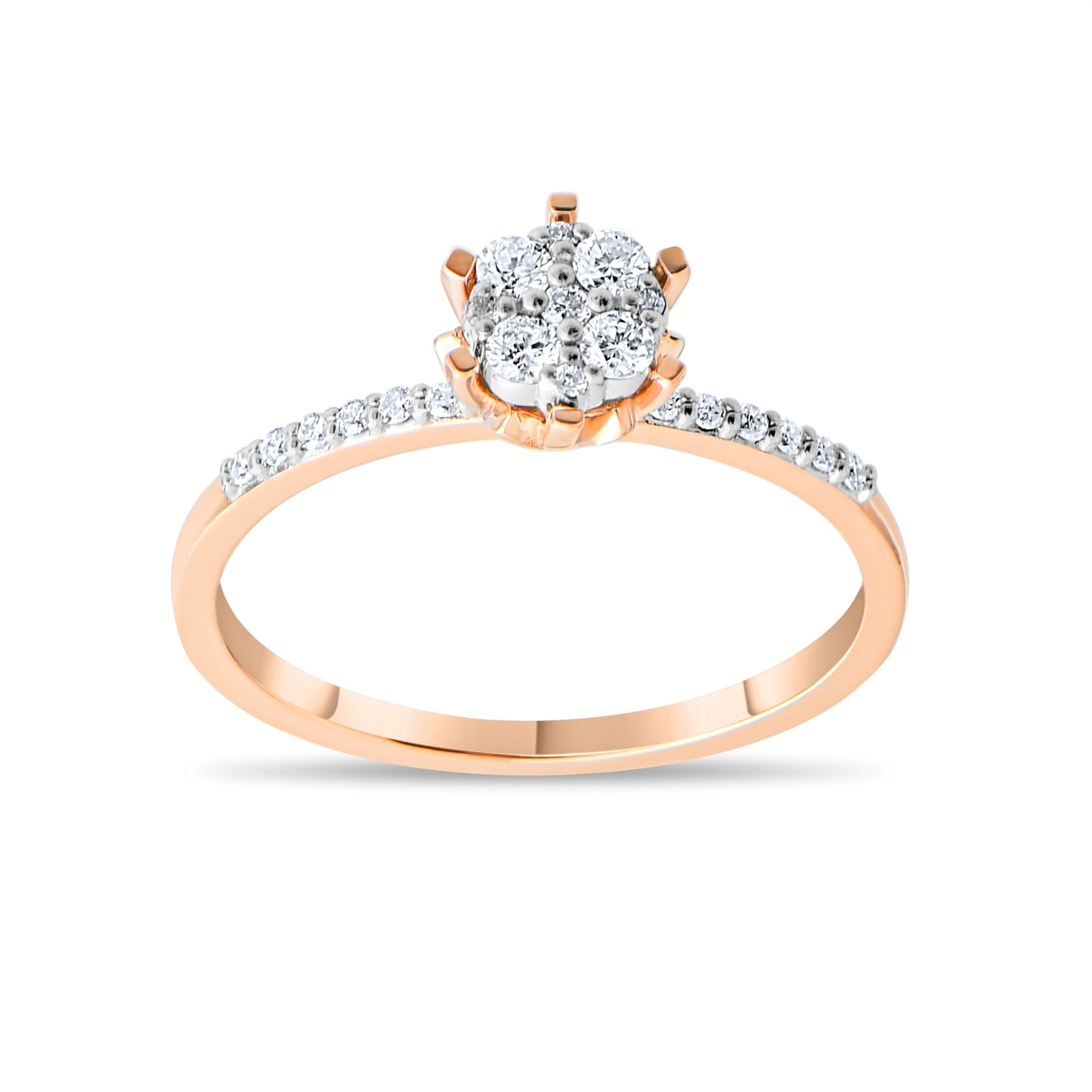 0,26 ct. Baguette Diamond Ring w/14K Gold