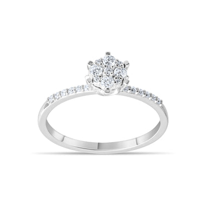 خاتم ألماس باغيت 0.26 قيراط، مصنوع من ذهب عيار 14 قيراطًا