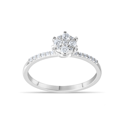 0,26 ct. Baguette Diamond Ring w/14K Gold