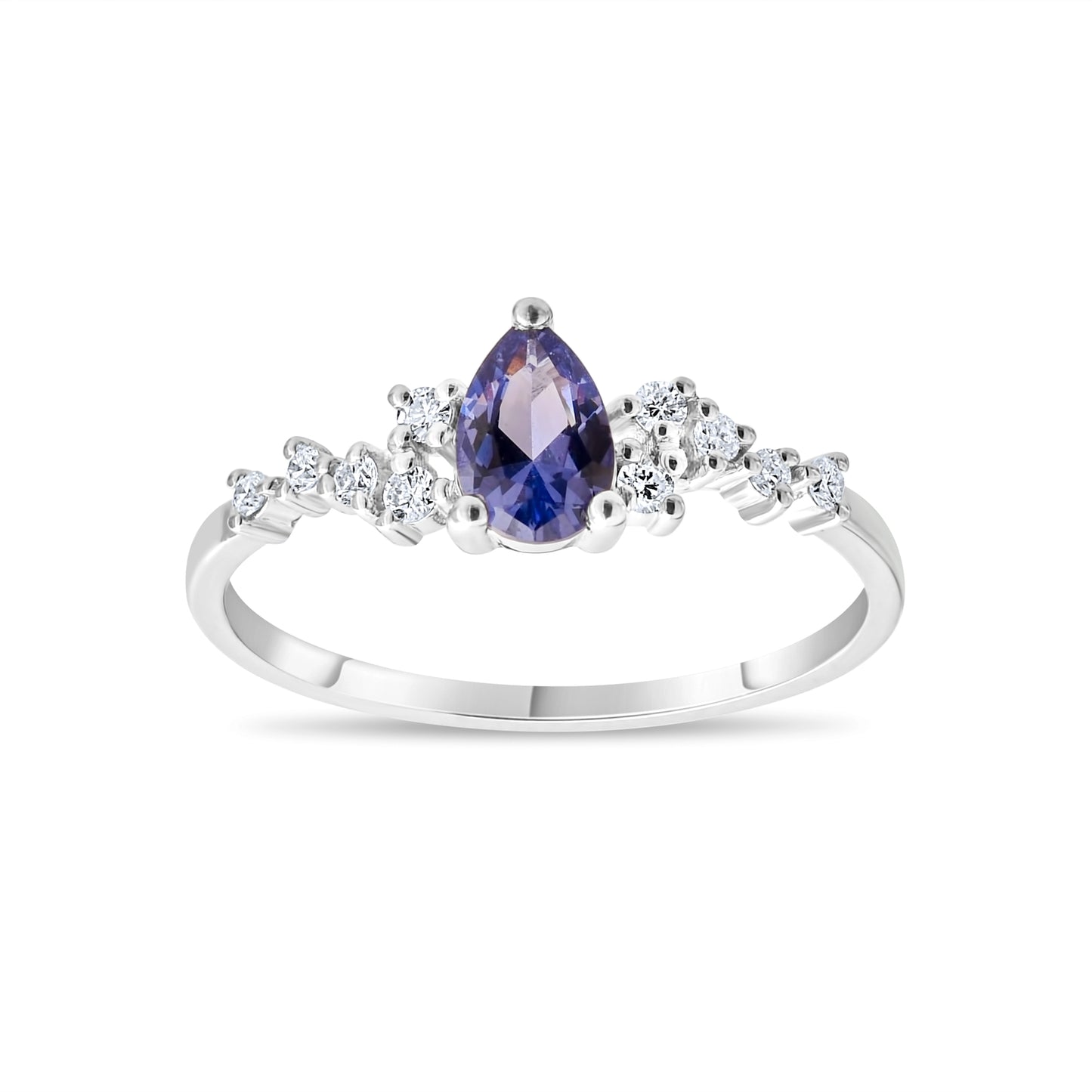 0,11 ct. Baguette Diamond Ring w/14K Gold