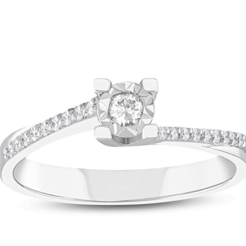 0,20 ct. Baguette Diamond Ring w/14K Gold