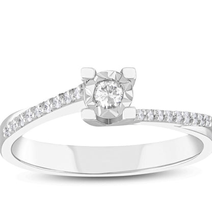 0,20 ct. Baguette Diamond Ring w/14K Gold