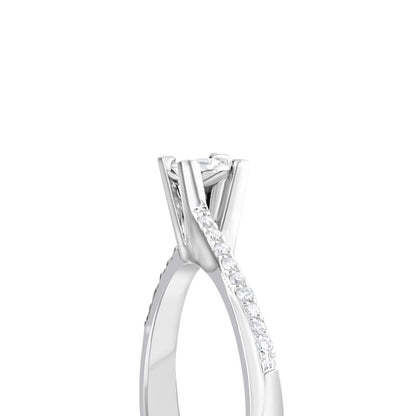 0,20 ct. Baguette Diamond Ring w/14K Gold
