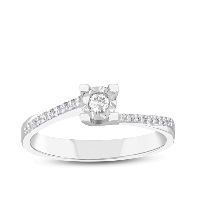 0,20 ct. Baguette Diamond Ring w/14K Gold