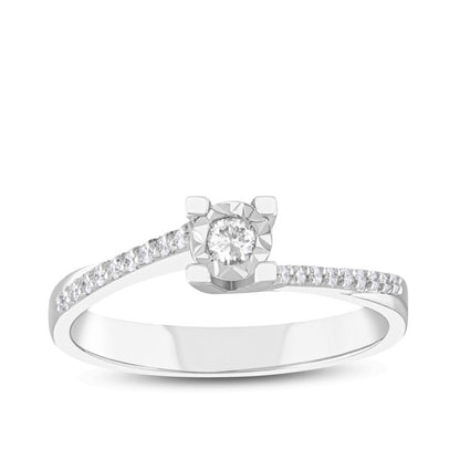 0,20 ct. Baguette Diamond Ring w/14K Gold
