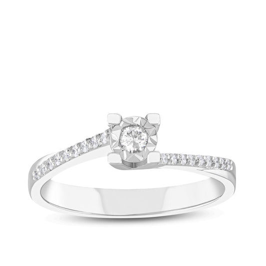 0,20 ct. Baguette Diamond Ring w/14K Gold