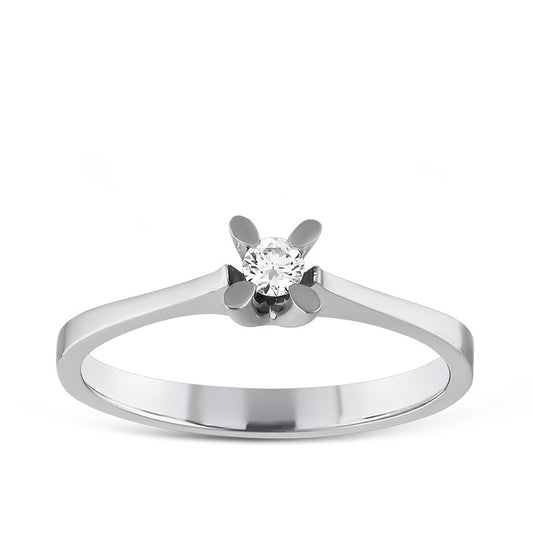 0,10 ct. Baguette Diamond Ring w/14K Gold