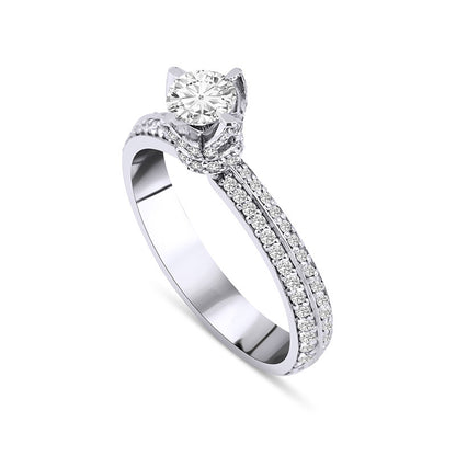 0,90 ct. Baguette Diamond Ring w/14K Gold