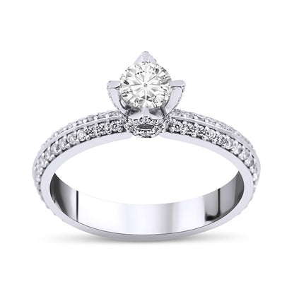0,90 ct. Baguette Diamond Ring w/14K Gold