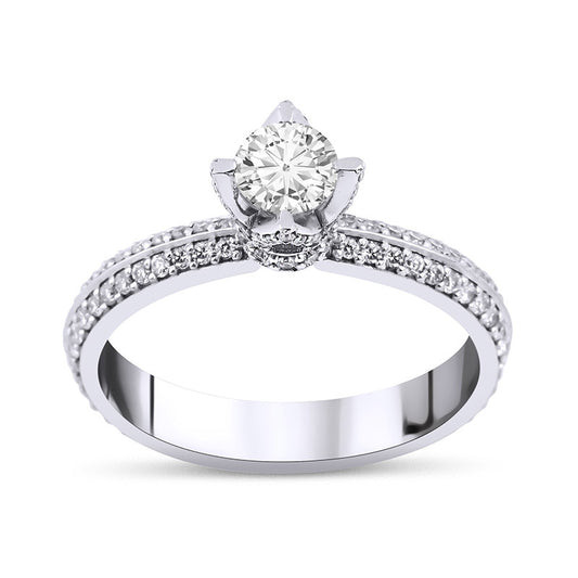 0,90 ct. Baguette Diamond Ring w/14K Gold