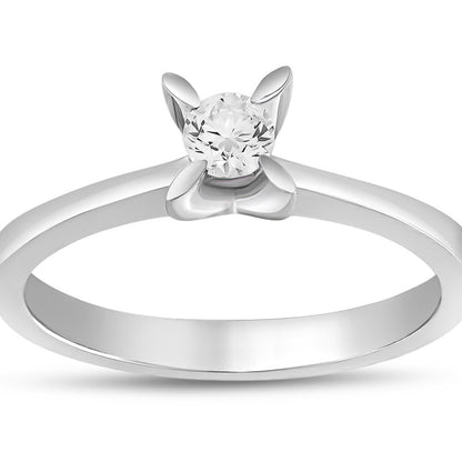 0,25 ct. Baguette Diamond Ring w/14K Gold