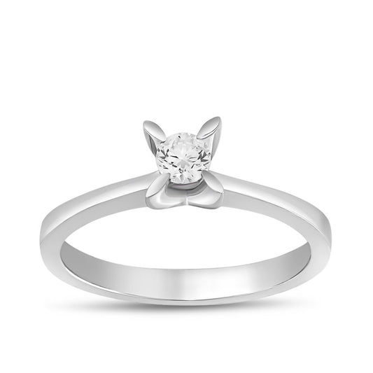 0,25 ct. Baguette Diamond Ring w/14K Gold