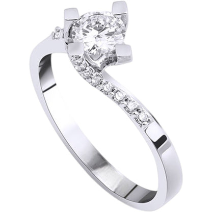 0,65 ct. Baguette Diamond Ring w/14K Gold