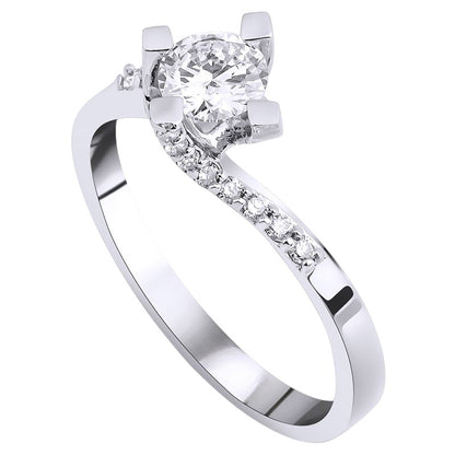 0,65 ct. Baguette Diamond Ring w/14K Gold