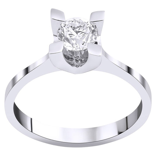 0,60 ct. Solitaire Diamond Ring w/14K Gold