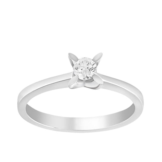 0,25 ct. Solitaire Diamond Ring w/14K Gold