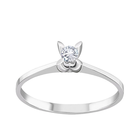 0,20 ct. Solitaire Diamond Ring w/8K Gold