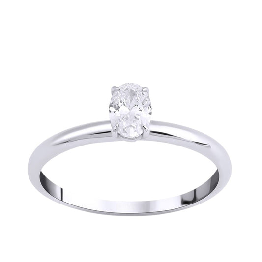 0,40 ct. Solitaire Diamond Ring w/14K Gold