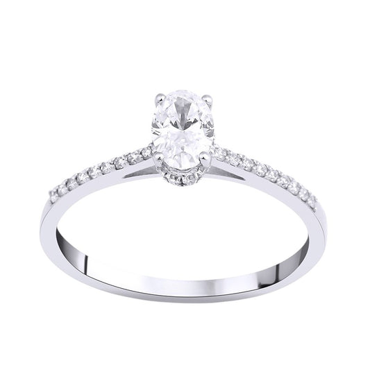 0,50 ct. Solitaire Diamond Ring w/14K Gold