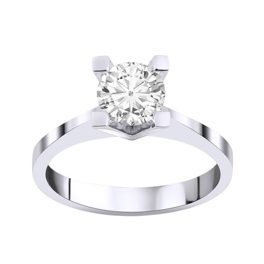 0,90 ct. Solitaire Diamond Ring w/14K Gold