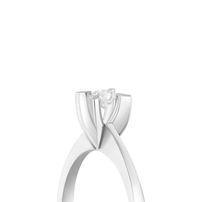 0,35 ct. Solitaire Diamond Ring w/14K Gold