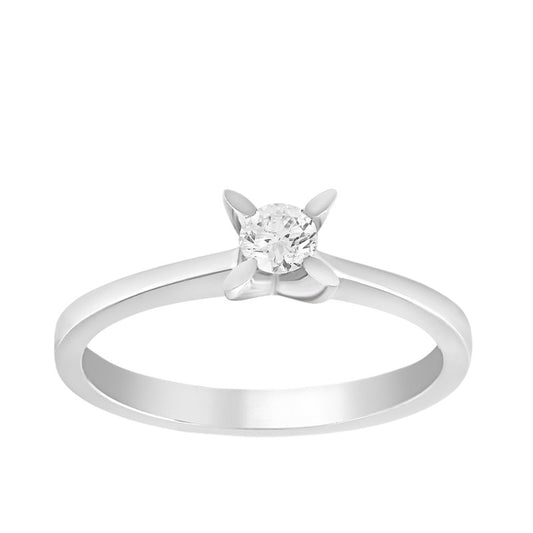 0,35 ct. Solitaire Diamond Ring w/14K Gold