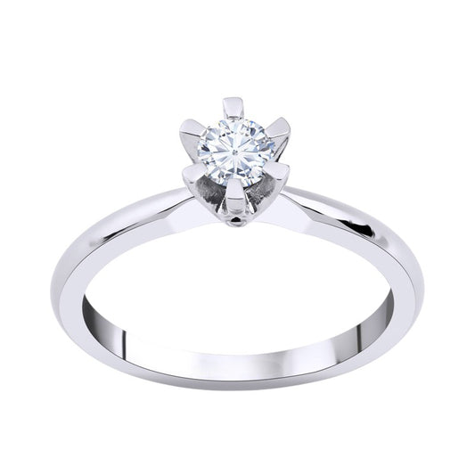 0,30 ct. Solitaire Diamond Ring w/14K Gold
