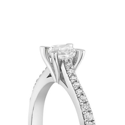 0,50 ct. Solitaire Diamond Ring w/14K Gold