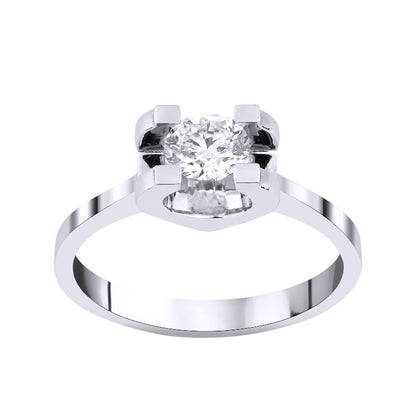 0,20 ct. Solitaire Diamond Ring w/14K Gold