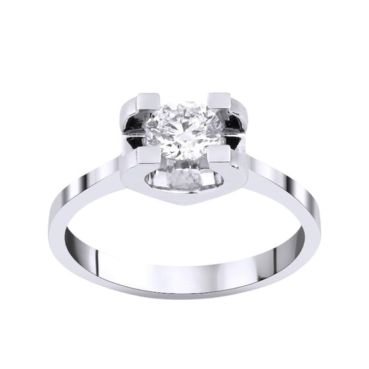 0,20 ct. Solitaire Diamond Ring w/14K Gold