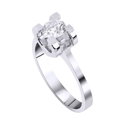 0,35 ct. Solitaire Diamond Ring w/14K Gold
