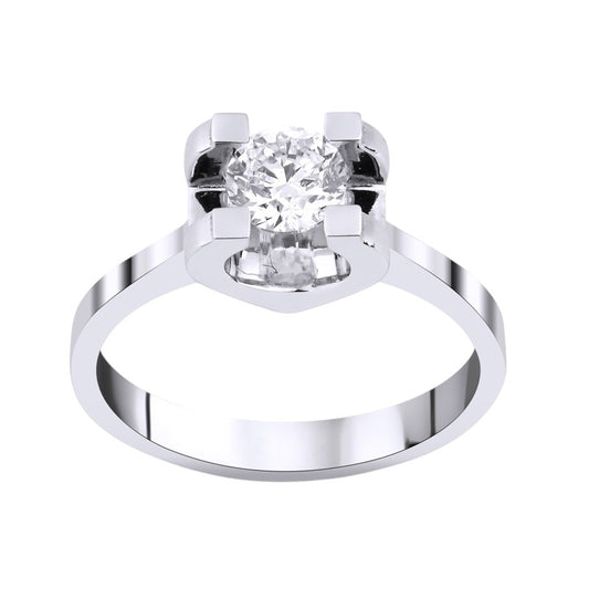 0,35 ct. Solitaire Diamond Ring w/14K Gold