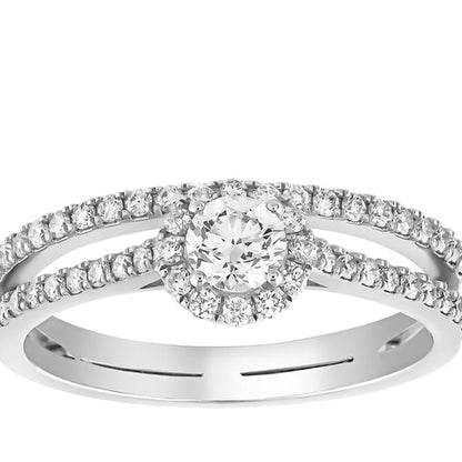 0,70 ct. Solitaire Diamond Ring w/14K Gold