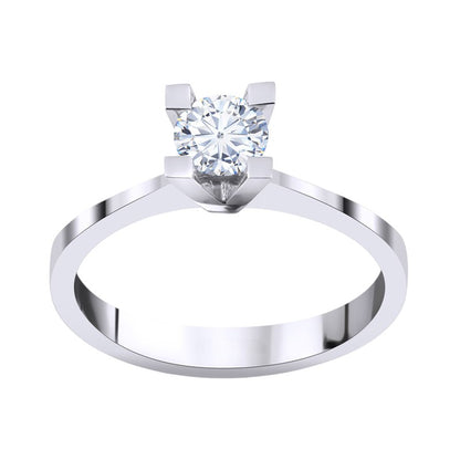 0,50 ct. Solitaire Diamond Ring w/14K Gold