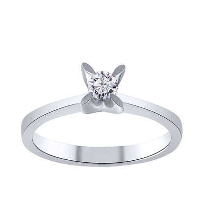 0,10 ct. Solitaire Diamond Ring w/8K Gold