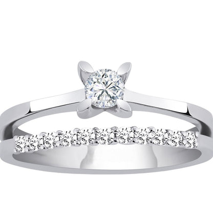 0,40 ct. Solitaire Diamond Ring w/14K Gold