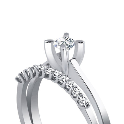 0,40 ct. Solitaire Diamond Ring w/14K Gold