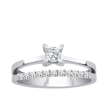 0,40 ct. Solitaire Diamond Ring w/14K Gold
