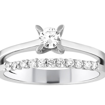 0,30 ct. Solitaire Diamond Ring w/14K Gold