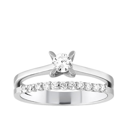0,30 ct. Solitaire Diamond Ring w/14K Gold