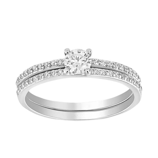 0,50 ct. Solitaire Diamond Ring w/14K Gold