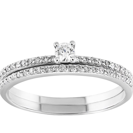 0,30 ct. Solitaire Diamond Ring w/14K Gold