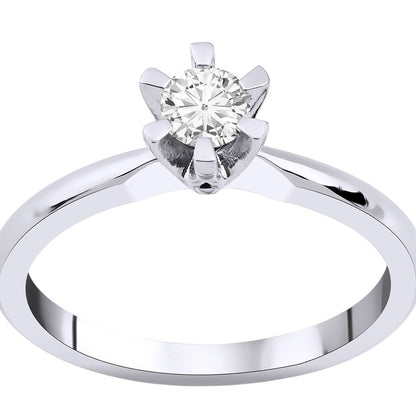 0,25 ct. Solitaire Diamond Ring w/14K Gold