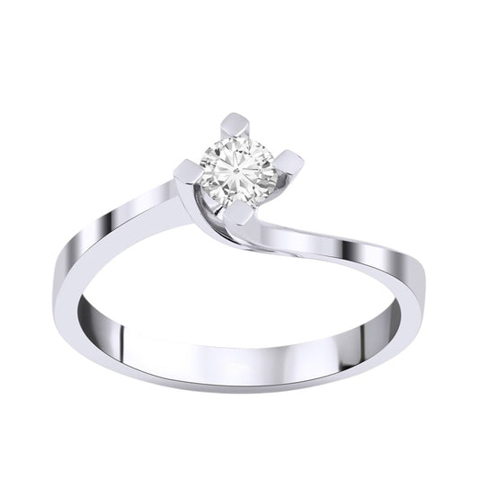 0,25 ct. Solitaire Diamond Ring w/14K Gold