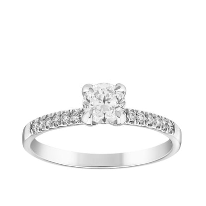 0,75 ct. Solitaire Diamond Ring w/14K Gold