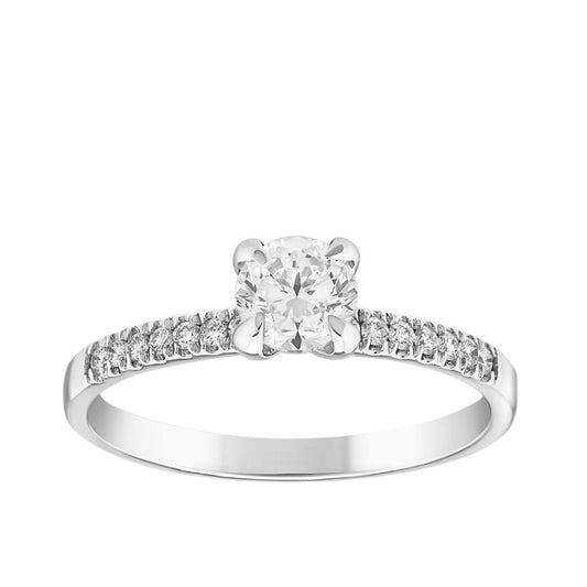 0,75 ct. Solitaire Diamond Ring w/14K Gold