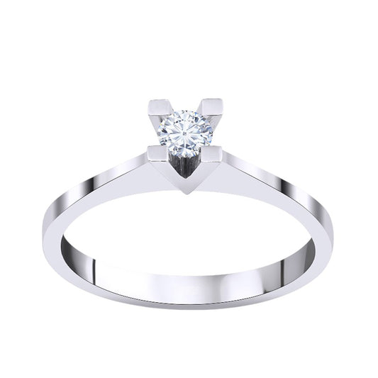 0,15 ct. Solitaire Diamond Ring w/14K Gold
